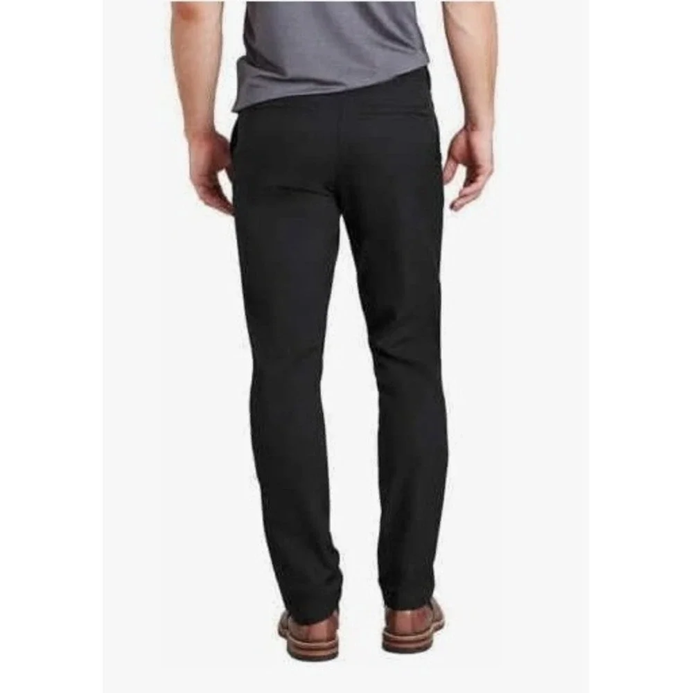 English Laundry Mens Flat Front Chino Pants Black 40x30 Straight Leg Trousers - Picture 2 of 4